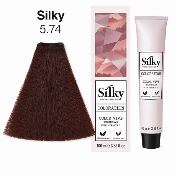 SILKY TECHNO FARBA DO WŁOSÓW 100ML - CIEPŁY BRĄZ