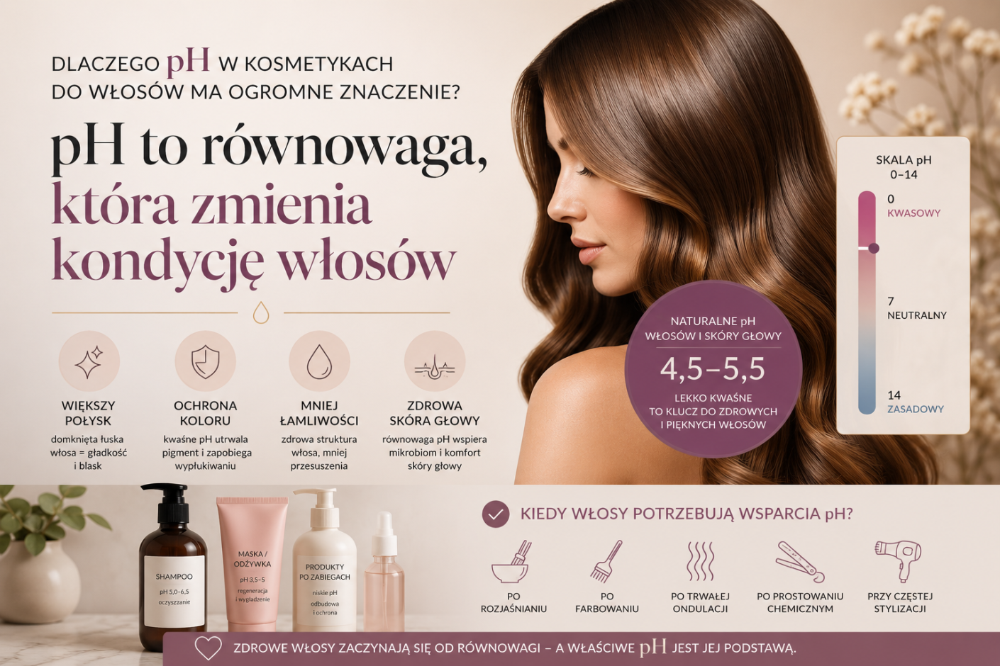 pH w kosmetykach do włosów — dlaczego ma ogromne znaczenie?
